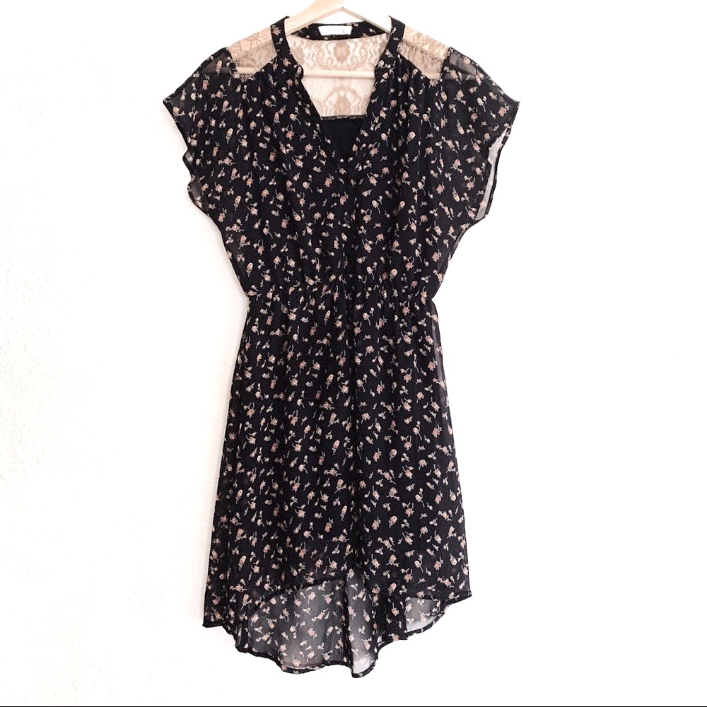 Lush High-Low Floral Dress